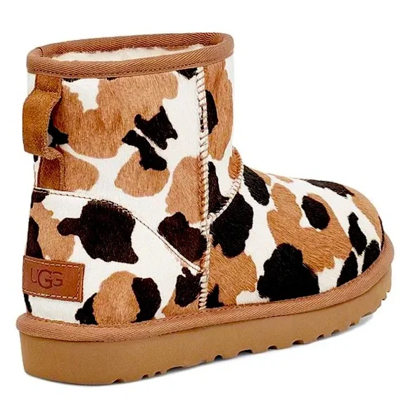 UGG® Classic Mini Cow Print Boots - Picture 5 of 10